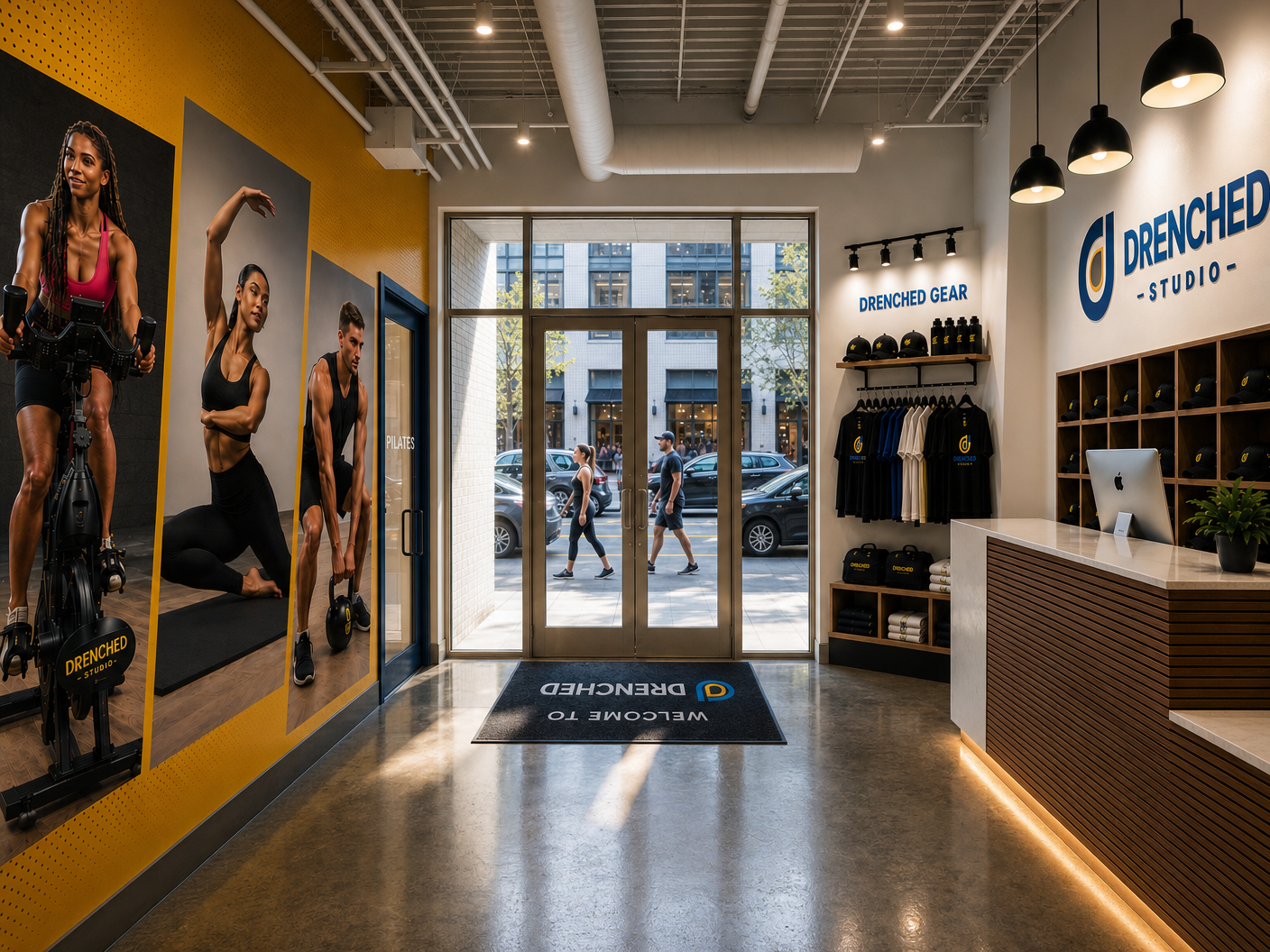 Drenched Cycle Studio new lobby